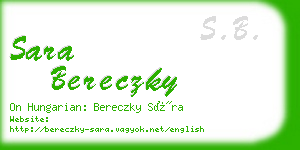 sara bereczky business card